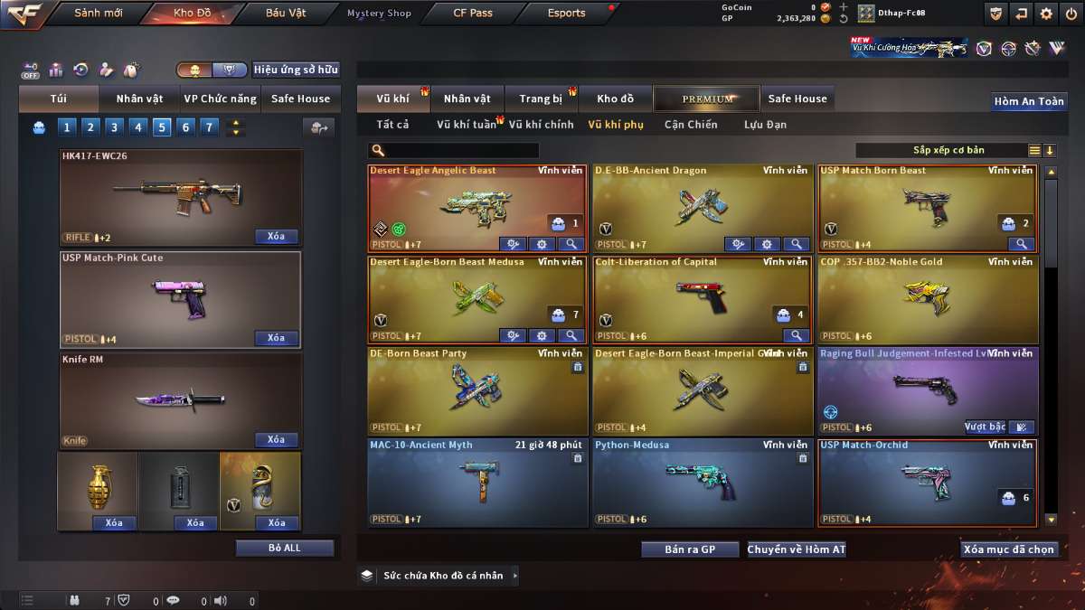 shop acc cf uy tin gia re